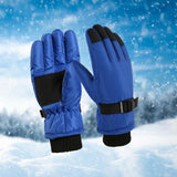 Maxbell Kids Winter Gloves Thick Keep Hand Warm Ski Gloves for Children Water Sports Blue