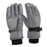 Maxbell Kids Winter Gloves Thick Keep Hand Warm Ski Gloves for Children Water Sports Gray