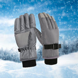Maxbell Kids Winter Gloves Thick Keep Hand Warm Ski Gloves for Children Water Sports Gray