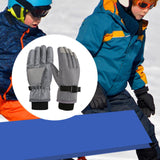 Maxbell Kids Winter Gloves Thick Keep Hand Warm Ski Gloves for Children Water Sports Gray