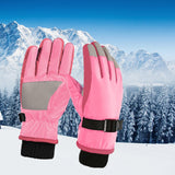 Maxbell Kids Winter Gloves Thick Keep Hand Warm Ski Gloves for Children Water Sports Pink