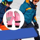 Maxbell Kids Winter Gloves Thick Keep Hand Warm Ski Gloves for Children Water Sports Pink
