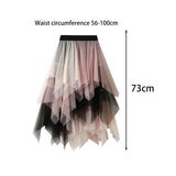 Maxbell 2xTulle Skirts for Women MIDI Long Mesh Layered Dress Elastic Waist Tutu Skirt Pink White