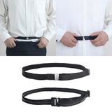 Maxbell 6xShirt Stay Belt Women Men Elastic Non Slip Wrinkle Resistance Band Belt Thickened Buckle