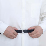 Maxbell 4xShirt Stay Belt Women Men Elastic Non Slip Wrinkle Resistance Band Belt Thickened Buckle