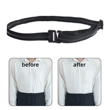 Maxbell 4xShirt Stay Belt Women Men Elastic Non Slip Wrinkle Resistance Band Belt with Anti Slip Glue