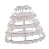 Maxbell 3xCage Hoop Skirt Petticoat Crinoline Underskirt Pannier for Gown Prom Wedding