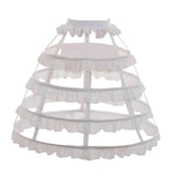 Maxbell 3xCage Hoop Skirt Petticoat Crinoline Underskirt Pannier for Gown Prom Wedding