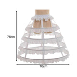 Maxbell 3xCage Hoop Skirt Petticoat Crinoline Underskirt Pannier for Gown Prom Wedding