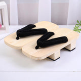 Maxbell 3xJapanese Wooden Clogs Shoes Trendy for Stage Performance Apartment Carnivals 44