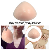 Maxbell 6xSilicone Breast Form Prosthesis Chest Enhance Breathable Shemale Fake Breast 200g 14x12x4.5cm Pale Pink