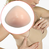Maxbell 4xSilicone Breast Form Prosthesis Chest Enhance Breathable Shemale Fake Breast 200g 14x12x4.5cm Pale Pink