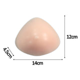 Maxbell 5xSilicone Breast Form Prosthesis Chest Enhance Breathable Shemale Fake Breast 200g 14x12x4.5cm Pale Pink