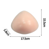 Maxbell 2xSilicone Breast Form Prosthesis Chest Enhance Breathable Shemale Fake Breast 400g 17.5x15.5x5.8cm Pale Pink