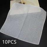 Maxbell 2x10 Pieces Pure White Handkerchiefs White Hankies for Handmade Dyeing Crafts