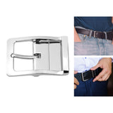 Maxbell 4xAlloy Belt Buckle Single Prong Belt Accessories High Quality Pin Belt Buckle Silver