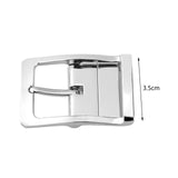 Maxbell 3xAlloy Belt Buckle Single Prong Belt Accessories High Quality Pin Belt Buckle Silver