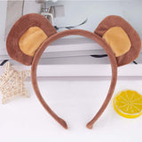Maxbell 4xMonkey Ears Headband Tail Bowtie Set Hairband for Masquerade Halloween Party without Tutu