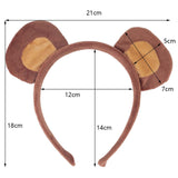 Maxbell 3xMonkey Ears Headband Tail Bowtie Set Hairband for Masquerade Halloween Party without Tutu