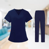 Maxbell Scrubs Set Work Uniforms for Woman Top and Pants Scrub Kit for Female Sturdy Size M