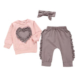 Maxbell Infant Outfit Trousers Fall Winter Outfits Long Sleeve Tops Girl Clothes 80cm