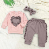 Maxbell Infant Outfit Trousers Fall Winter Outfits Long Sleeve Tops Girl Clothes 80cm