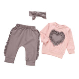 Maxbell Infant Outfit Trousers Fall Winter Outfits Long Sleeve Tops Girl Clothes 90cm