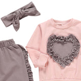 Maxbell Infant Outfit Trousers Fall Winter Outfits Long Sleeve Tops Girl Clothes 90cm