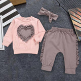 Maxbell Infant Outfit Trousers Fall Winter Outfits Long Sleeve Tops Girl Clothes 100cm