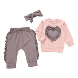 Maxbell Infant Outfit Trousers Fall Winter Outfits Long Sleeve Tops Girl Clothes 70cm