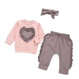 Maxbell Infant Outfit Trousers Fall Winter Outfits Long Sleeve Tops Girl Clothes 70cm