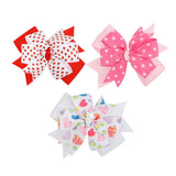 Maxbell Valentines Bows Hair Clips Barrette Bow Headband for Ceremony Party Birthday red