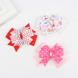 Maxbell Valentines Bows Hair Clips Barrette Bow Headband for Ceremony Party Birthday red