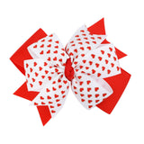 Maxbell Valentines Bows Hair Clips Barrette Bow Headband for Ceremony Party Birthday red