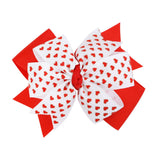 Maxbell Valentines Bows Hair Clips Barrette Bow Headband for Ceremony Party Birthday red