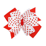 Maxbell Valentines Bows Hair Clips Barrette Bow Headband for Ceremony Party Birthday red