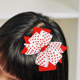 Maxbell Valentines Bows Hair Clips Barrette Bow Headband for Ceremony Party Birthday red