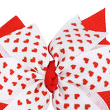 Maxbell Valentines Bows Hair Clips Barrette Bow Headband for Ceremony Party Birthday red