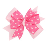 Maxbell Valentines Bows Hair Clips Barrette Bow Headband for Ceremony Party Birthday pink