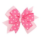 Maxbell Valentines Bows Hair Clips Barrette Bow Headband for Ceremony Party Birthday pink