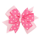 Maxbell Valentines Bows Hair Clips Barrette Bow Headband for Ceremony Party Birthday pink