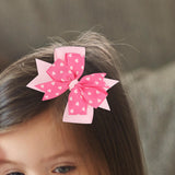 Maxbell Valentines Bows Hair Clips Barrette Bow Headband for Ceremony Party Birthday pink