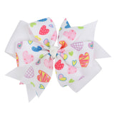 Maxbell Valentines Bows Hair Clips Barrette Bow Headband for Ceremony Party Birthday white