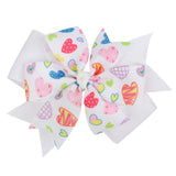 Maxbell Valentines Bows Hair Clips Barrette Bow Headband for Ceremony Party Birthday white