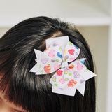 Maxbell Valentines Bows Hair Clips Barrette Bow Headband for Ceremony Party Birthday white