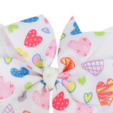 Maxbell Valentines Bows Hair Clips Barrette Bow Headband for Ceremony Party Birthday white