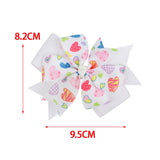 Maxbell Valentines Bows Hair Clips Barrette Bow Headband for Ceremony Party Birthday white