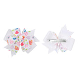 Maxbell Valentines Bows Hair Clips Barrette Bow Headband for Ceremony Party Birthday white