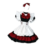 Maxbell 2xFrench Maids Costume Headwear Sets with Apron Womens Dress Fancy Dress