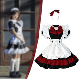 Maxbell 2xFrench Maids Costume Headwear Sets with Apron Womens Dress Fancy Dress